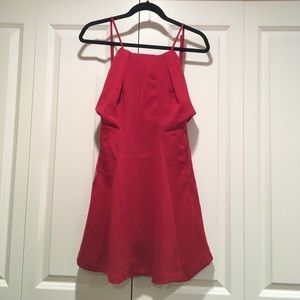 Lulus Red Lace Cocktail Dress